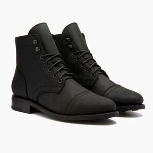 Thursday Boot Company Women's Captain Lace-Up Boot in Black Matte